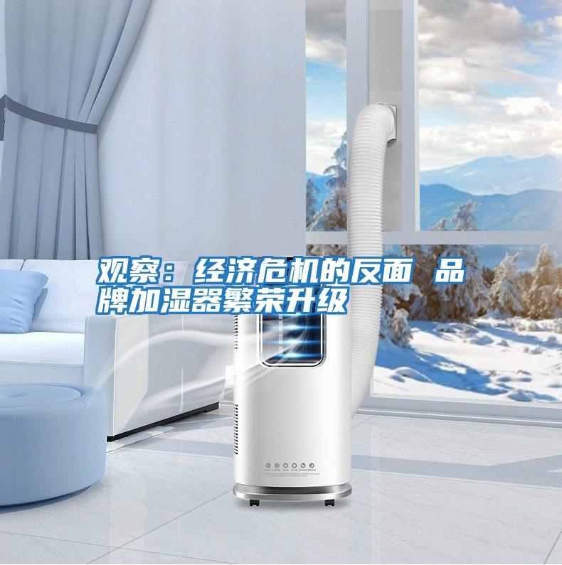 觀察:經(jīng)濟危機的反面 品牌加濕器繁榮升級