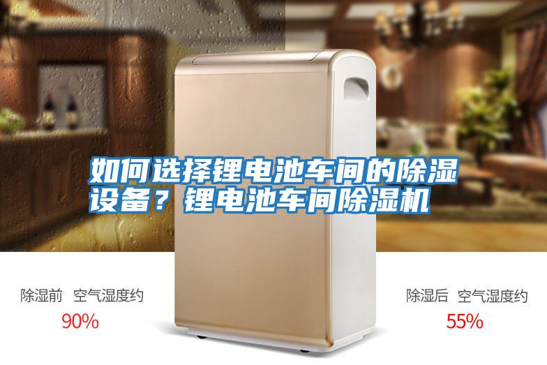 如何選擇鋰電池車間的除濕設備？鋰電池車間除濕機