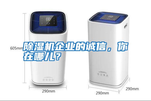 除濕機企業的誠信，你在哪兒？