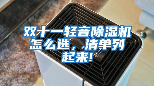 雙十一輕音除濕機(jī)怎么選，清單列起來!