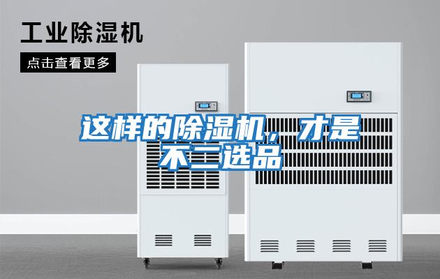 這樣的除濕機，才是不二選品