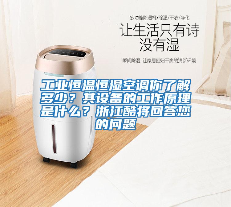 工業恒溫恒濕空調你了解多少？其設備的工作原理是什么？浙江酷將回答您的問題