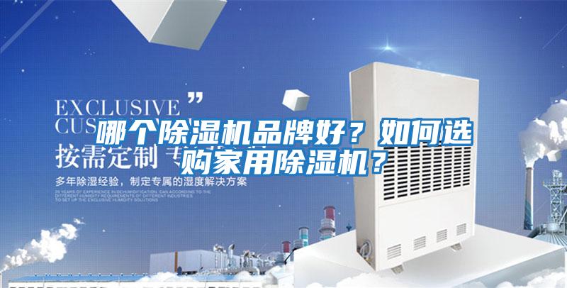 哪個除濕機品牌好？如何選購家用除濕機？