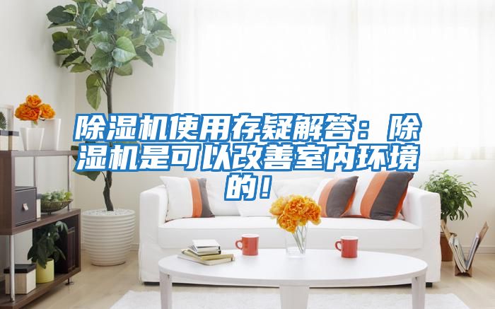 除濕機使用存疑解答:除濕機是可以改善室內環(huán)境的!