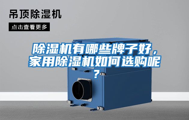 除濕機有哪些牌子好，家用除濕機如何選購呢？
